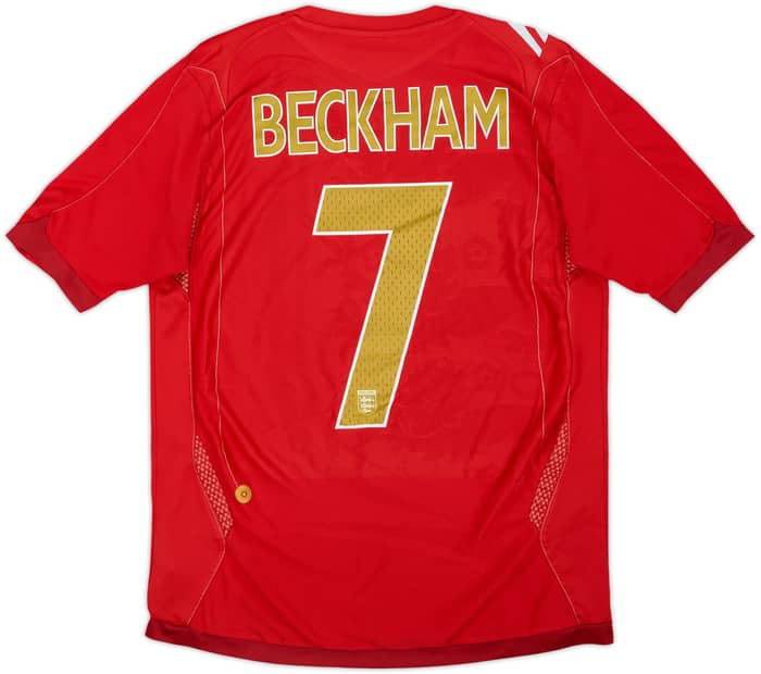 2006-08 England Away Shirt Beckham #7 - 5/10 - (S)