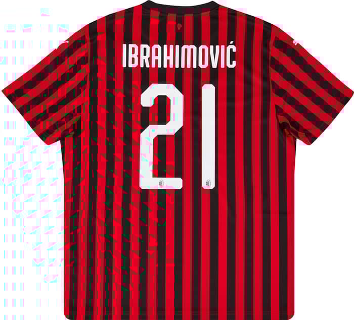 2019-20 AC Milan Home Shirt Ibrahimovic #21