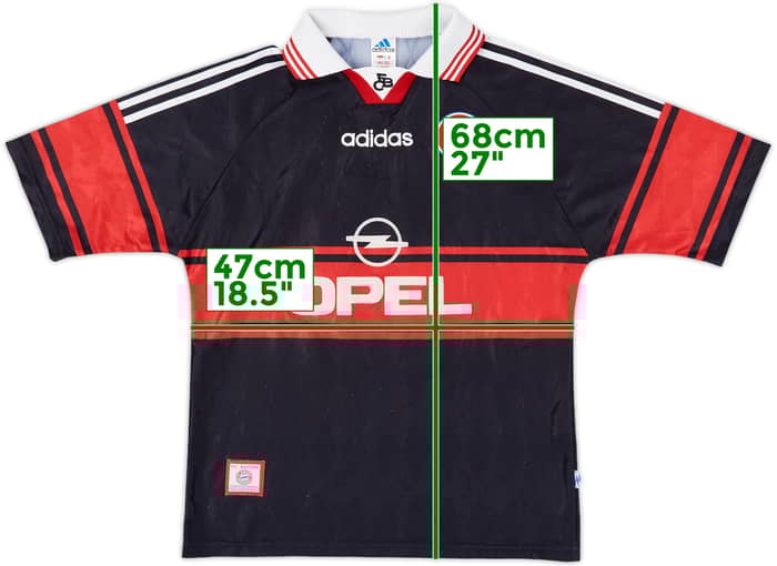 1997-99 Bayern Munich Home Shirt Basler #14 - 7/10 - (XL.Boys)