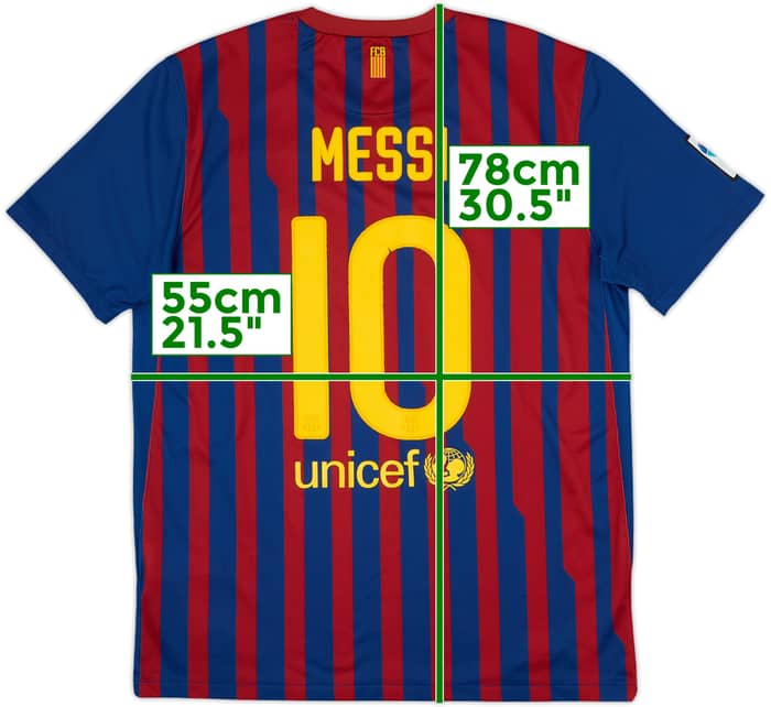 2011-12 Barcelona Home Shirt Messi #10 - 7/10 - (L)