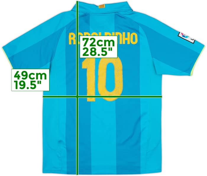 2007-09 Barcelona Away Shirt Ronaldinho #10 - 5/10 - (XL.Boys)