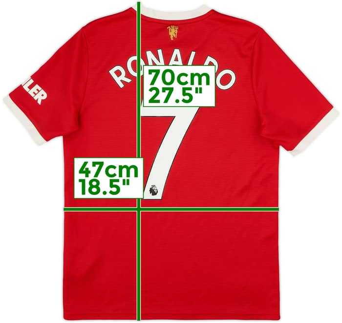 2021-22 Manchester United Home Shirt Ronaldo #7 - 8/10 - (XL.Boys)