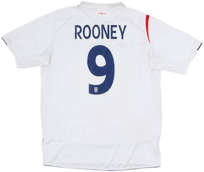 2005-07 England Home Shirt Rooney #9 - 5/10 - (M)