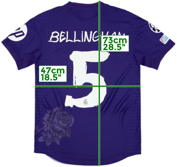 2023-24 Real Madrid adidas Y-3 Authentic Away Shirt Bellingham #5 - 10/10 - (S)