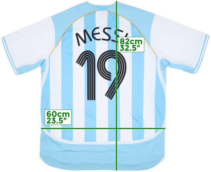 2006 Argentina adidas Reissue Home Shirt Messi #19 (XL)