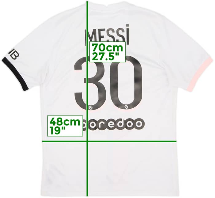 2021-22 Paris Saint-Germain Away Shirt Messi #30 - 5/10 - (M)