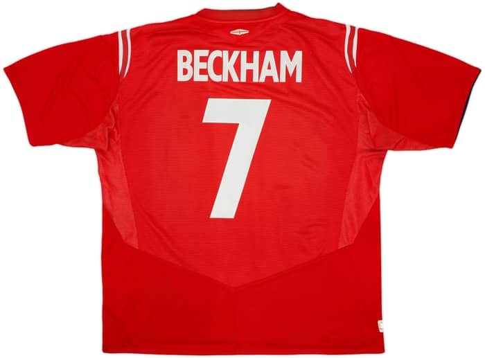 2004-06 England Away Shirt Beckham #7 - 5/10 - (XXL)