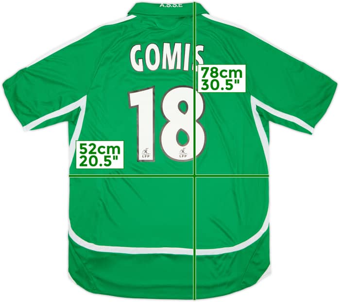 2006-07 Saint Etienne Home Shirt Gomis #18 - 6/10 - (M)