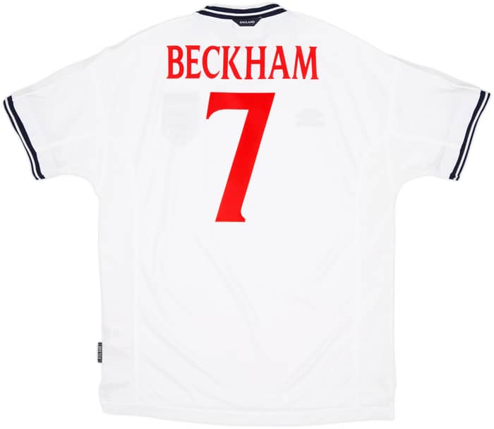1999-01 England Home Shirt Beckham #7 (XL)