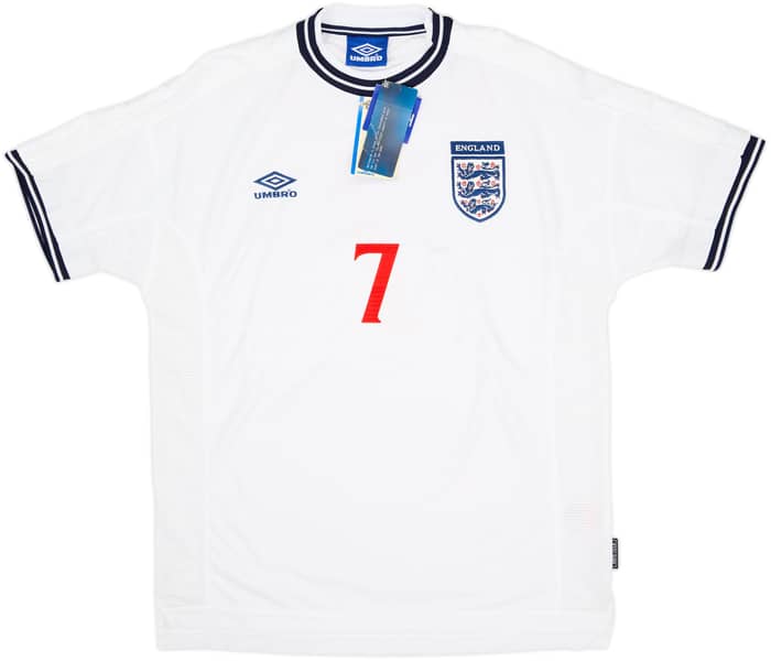 1999-01 England Home Shirt Beckham #7 (XL)