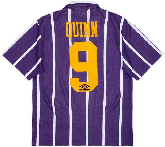 1993-94 Manchester City Away Shirt Quinn #9 - 7/10 - (M)