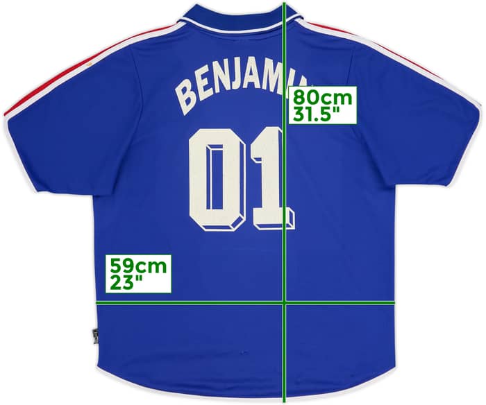 2000-02 France Home Shirt Benjamin #01 - 6/10 - (L)
