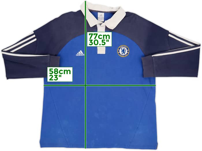 2007-08 Chelsea adidas Polo L/S Shirt - 4/10 - (L)