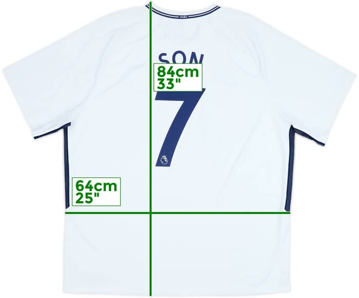 2017-18 Tottenham Home Shirt Son #7 - 8/10 - (3XL)