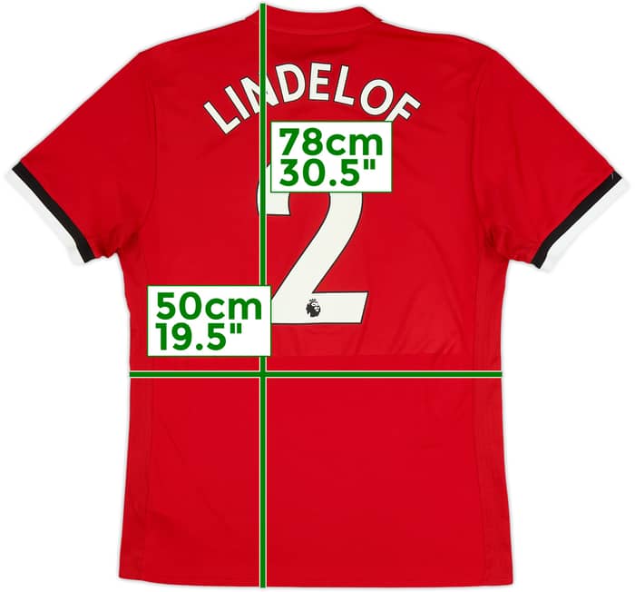 2017-18 Manchester United Home Shirt Lindelof #2 - 9/10 - (M)