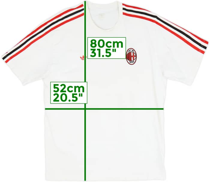 2006-07 AC Milan adidas Originals Cotton Tee - 8/10 - (L)