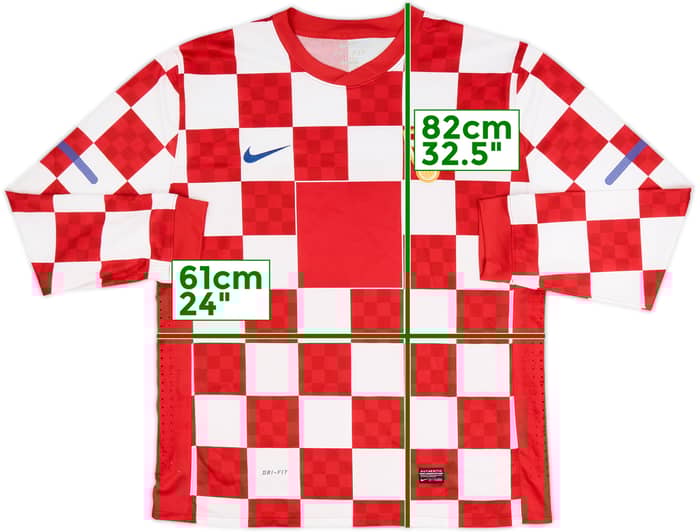 2010-12 Croatia Player Issue Home L/S Shirt - 8/10 - (XXL)