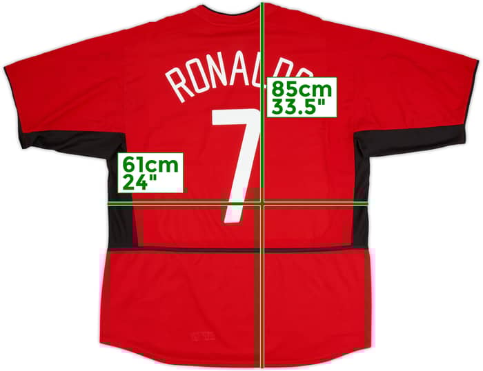 2002-04 Manchester United Home Shirt Ronaldo #7 - 5/10 - (XL)