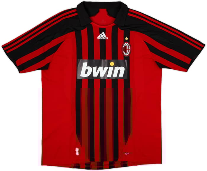 2007-08 AC Milan Home Shirt Inzaghi #9 - 8/10 - (XL)