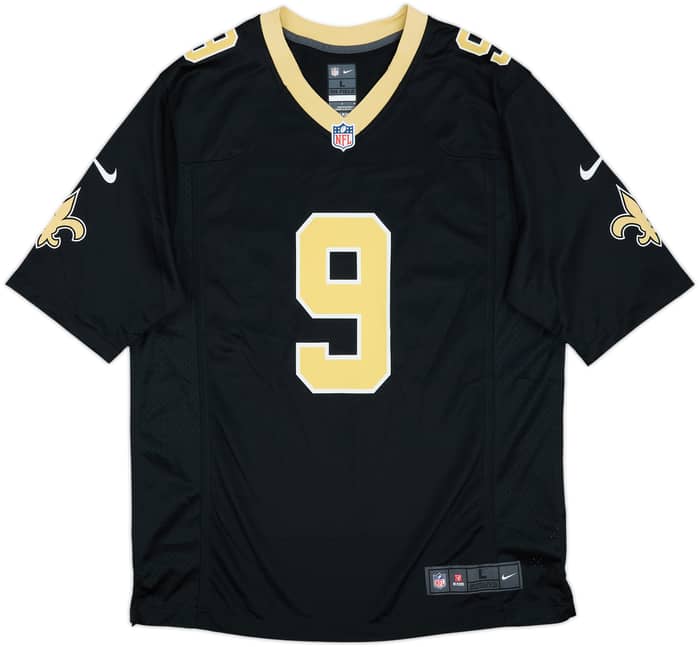 2012-20 New Orleans Saints Brees #9 Nike Game Home Jersey - 9/10 - (L)