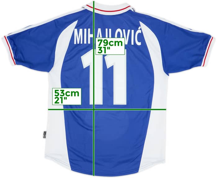 2000-01 Yugoslavia Home Shirt Mihajlovic #11 - 8/10 - (M)