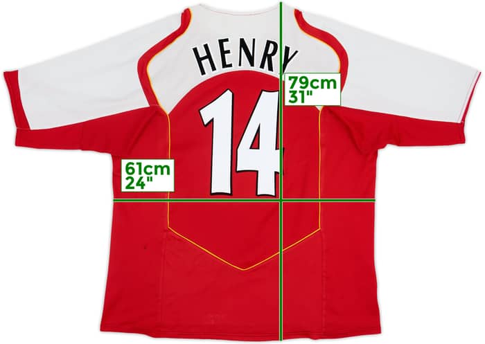 2004-05 Arsenal Home Shirt Henry #14 - 7/10 - (XXL)