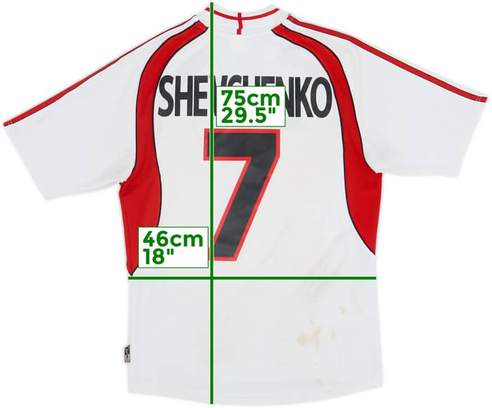 2000-02 AC Milan Away Shirt Shevchenko #7 - 5/10 - (S)