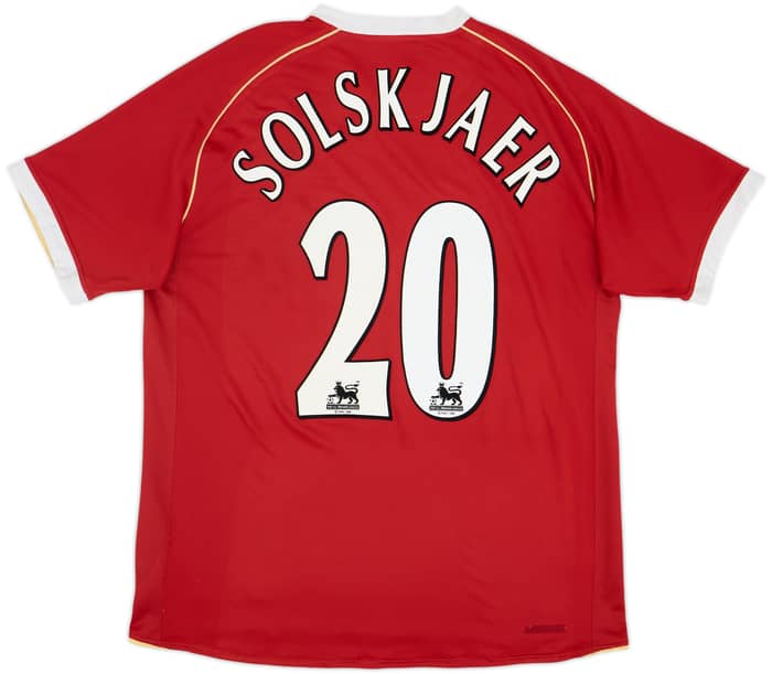 2006-07 Manchester United Home Shirt Solskjaer #20 - 7/10 - (L)