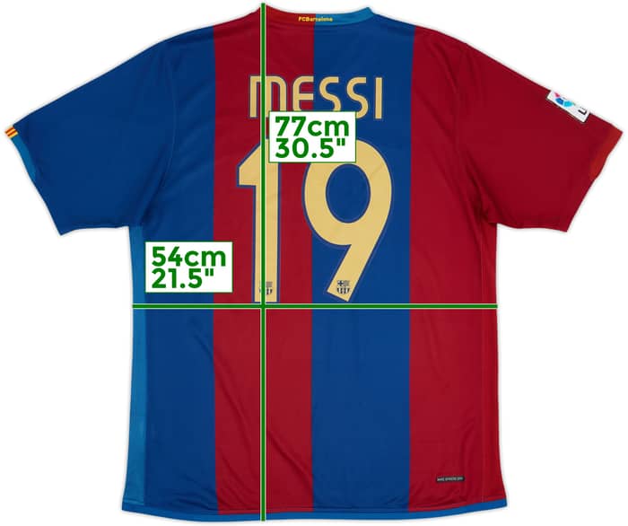 2006-07 Barcelona Home Shirt Messi #19 - 8/10 - (L)