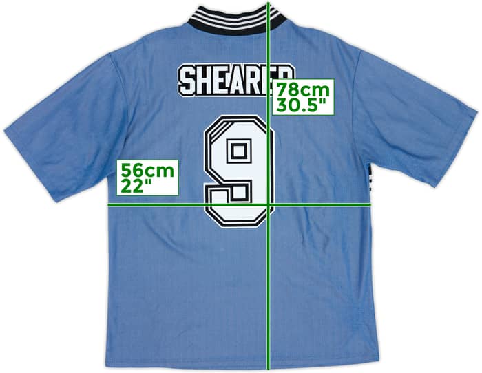 1996-97 Newcastle Camiseta de visitante Shearer #9 - 7/10 - (XL)