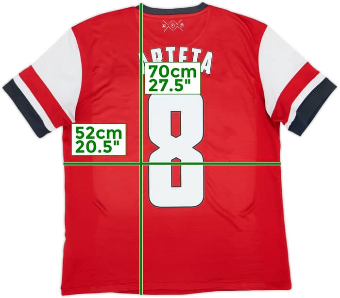 2012-14 Arsenal Home Shirt Arteta #8 - 6/10 - (M)
