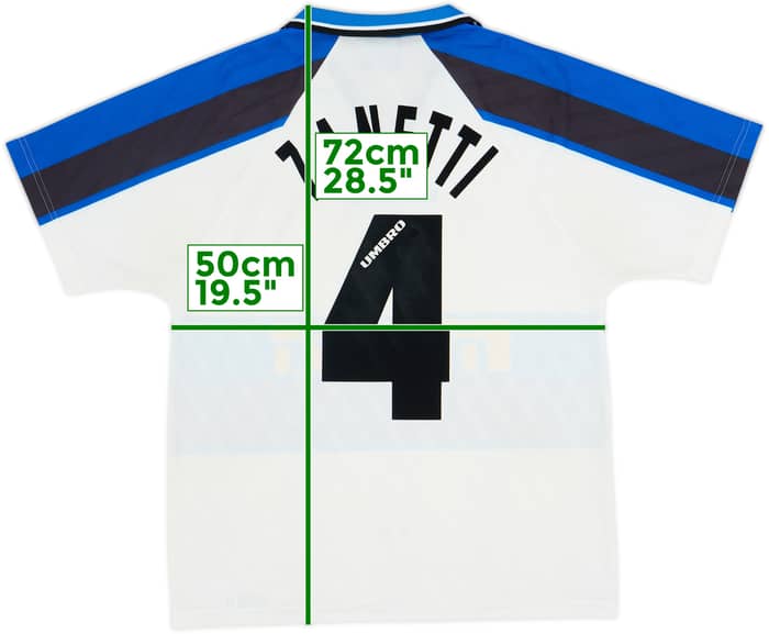 1996-97 Inter Milan Away Shirt Zanetti #4 - 8/10 - (M)