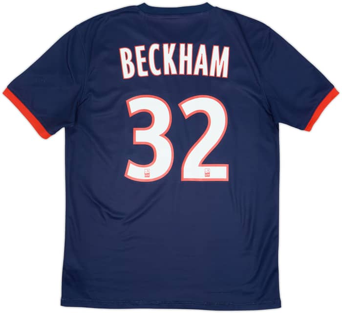 2013-14 Paris Saint-Germain Home Shirt Beckham #32 - 8/10 - (M)