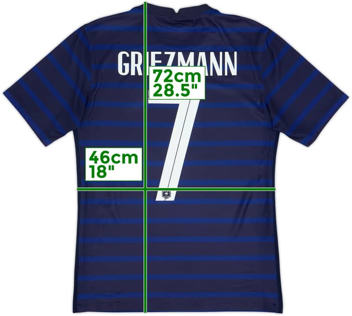 2020-21 France Home Shirt Griezmann #7 - 8/10 - (S)