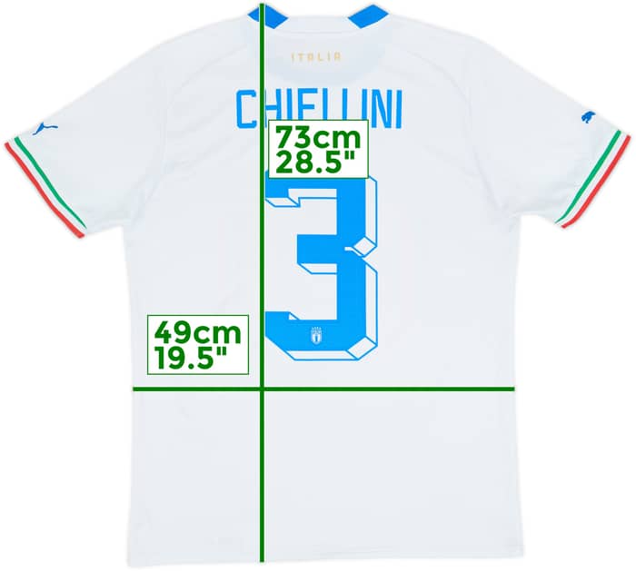 Camiseta de visitante de Italia 2022-23 Chiellini #3 - 9/10 - (M)