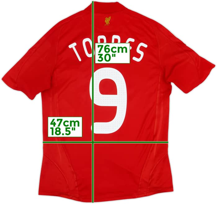 2008-10 Liverpool Home Shirt Torres #9 - 7/10 - (M)