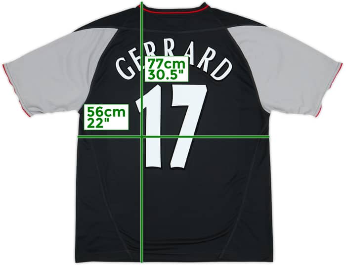 2002-04 Liverpool Away Shirt Gerrard #17 - 9/10 - (L)