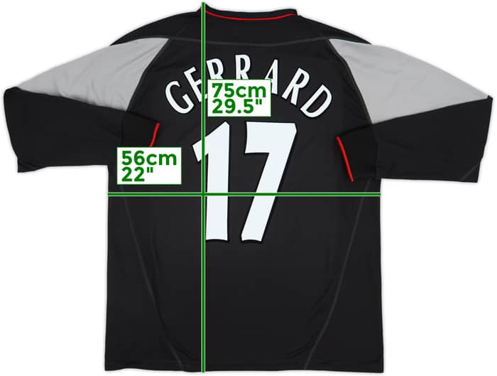 2002-04 Liverpool Visitante M/L Camiseta Gerrard #17 - 9/10 - (L)