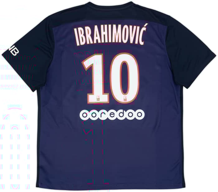 2015-16 Paris Saint-Germain Home Shirt Ibrahimovic #10 - 5/10 - (XL)