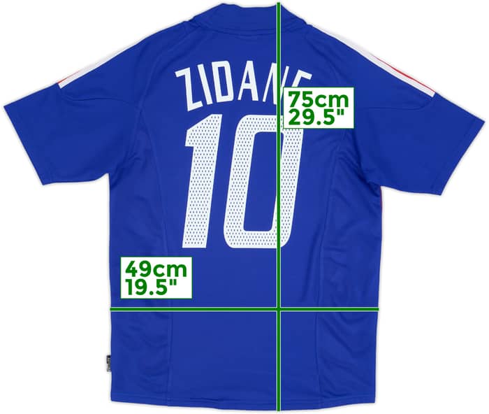 2002-04 France Home Shirt Zidane #10 - 7/10 - (M)