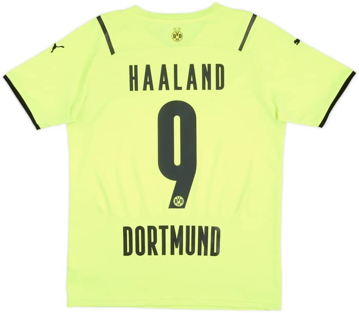 2021-22 Borussia Dortmund European Home Shirt Haaland #9 - 10/10 - (M)