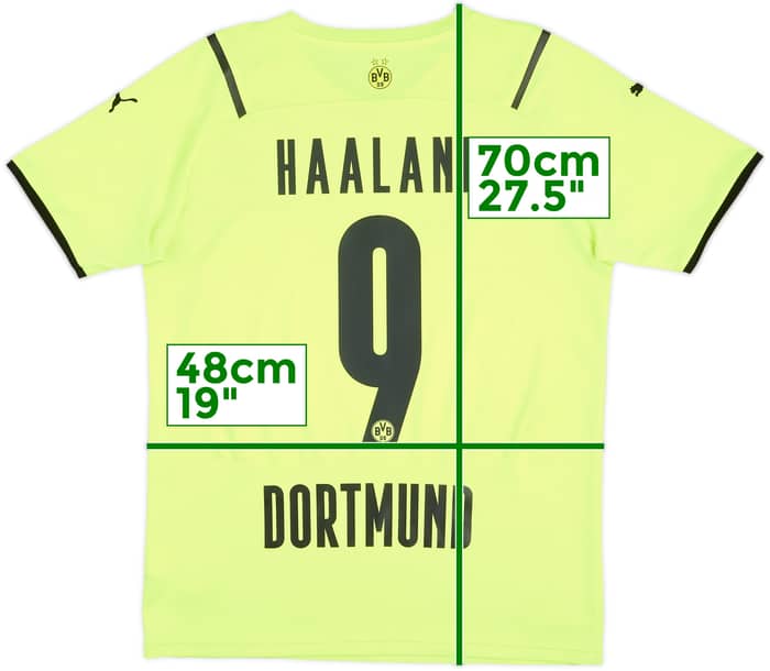 2021-22 Borussia Dortmund European Home Shirt Haaland #9 - 10/10 - (M)