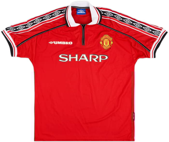 1998-00 Manchester United Home Shirt Beckham #7 - 6/10 - (L)