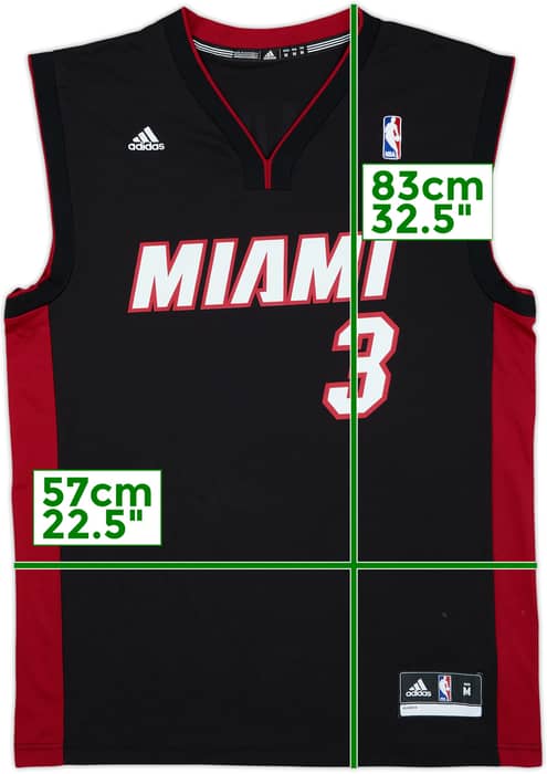 2012-14 Miami Heat Wade #3 adidas Away Jersey - 7/10 - (M)