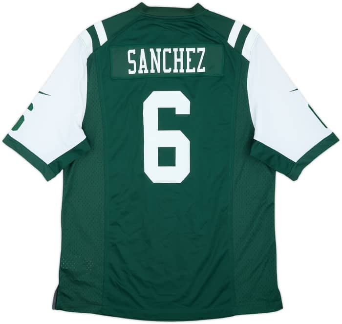 2012-13 New York Jets Sanchez #6 Nike Game Home Jersey - 9/10 - (L)