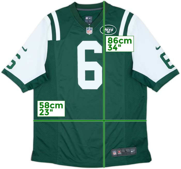 2012-13 New York Jets Sanchez #6 Nike Game Home Jersey - 9/10 - (L)