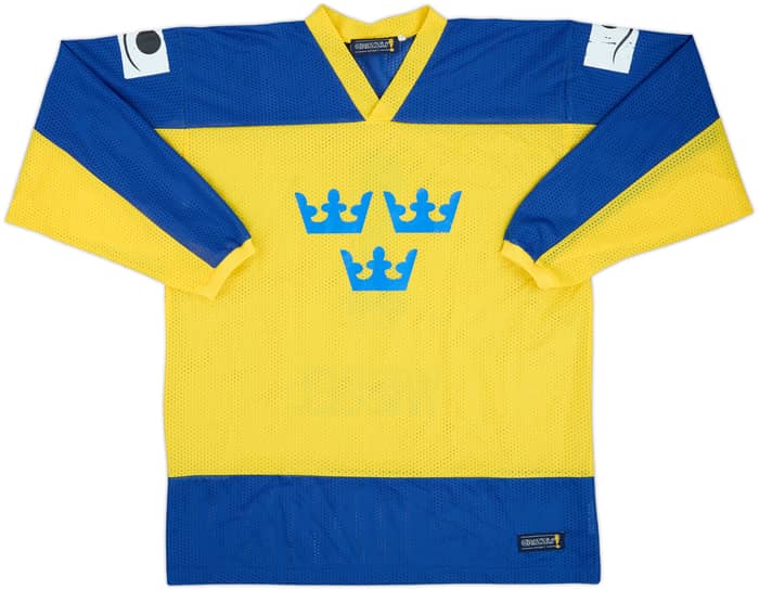 1990s Sweden National Hockey Team Wiesel #1 Grizzly Sport Home Jersey - 7/10 - (M)