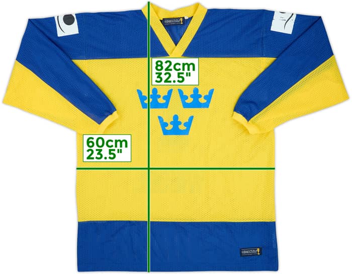 1990s Sweden National Hockey Team Wiesel #1 Grizzly Sport Home Jersey - 7/10 - (M)