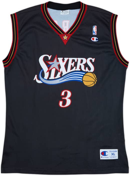 2000-06 Philadelphia 76ers Iverson #3 Champion Away Jersey - 8/10 - (XL)