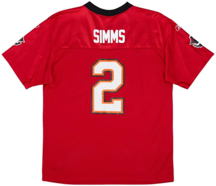 2005-06 Tampa Bay Buccaneers Simms #2 Reebok Replica Home Jersey - 8/10 - (XL.Boys)